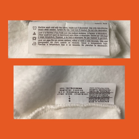 VTG Champion L Authentic Athleticwear Logo Crew Pullover Sweatshirt White EUC - Picture 10 of 16